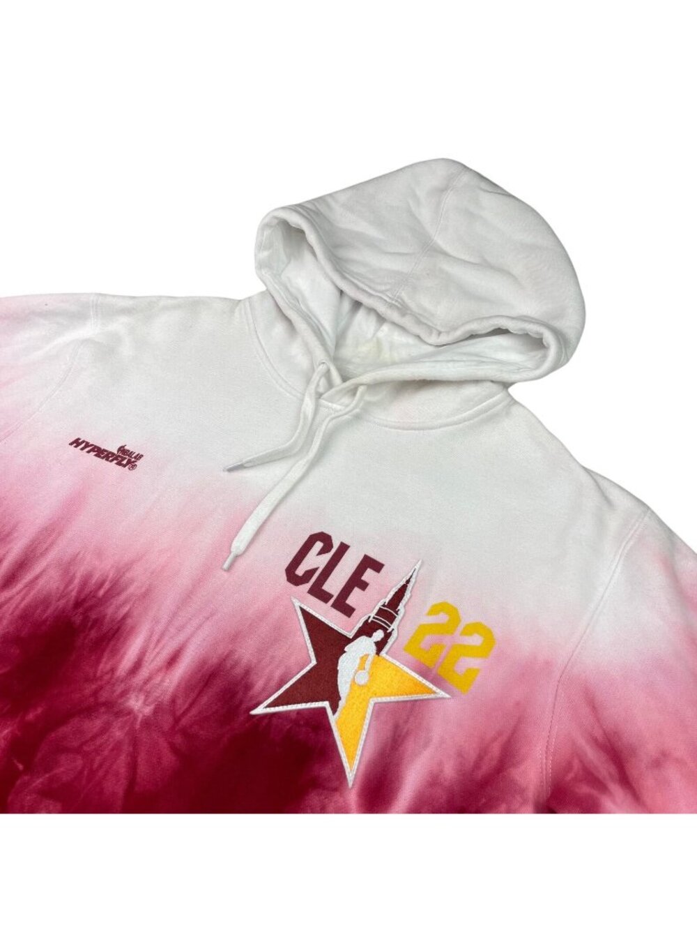 HyperFly x NBA All Star Game 2022 Cleveland Hoodie Sweatshirt Red Tie Dye • XL